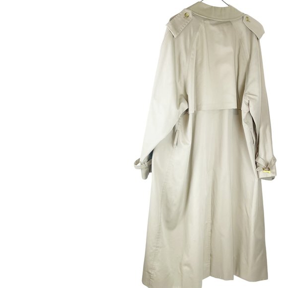Vintage Burberry Trench Coat Classic Tan Double Breasted 48L (US 14 or XL) - Picture 2 of 16